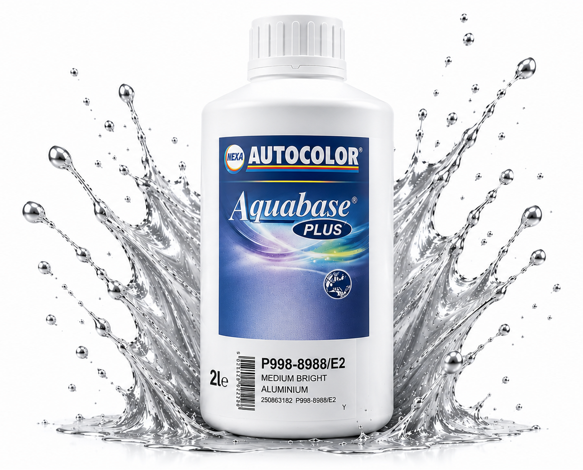 Nexa P998-8988 Aquabase Plus Medium Bright Aluminium - 2 L
